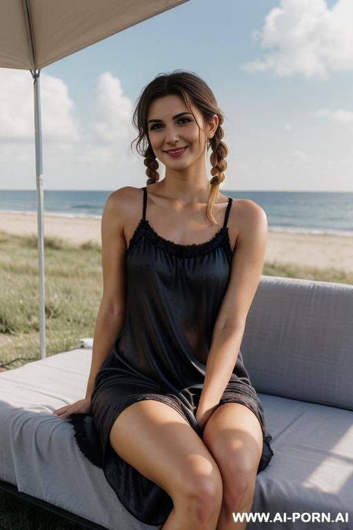 (sitting on grey couch) (smiling) - #main