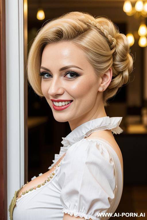dirndl massive tits poped out blond - #main