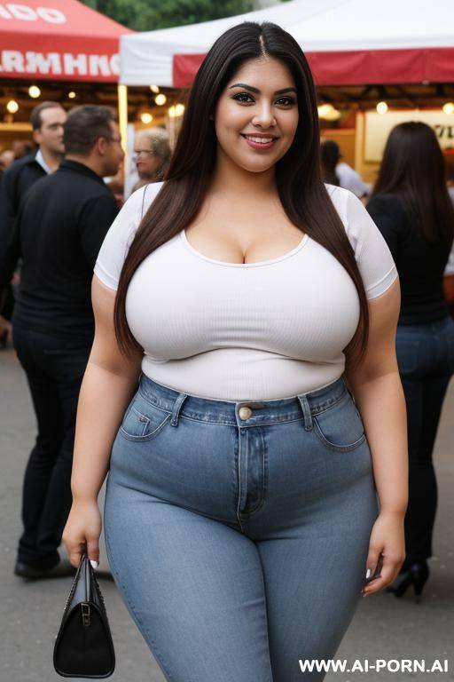 rotund figure, huge hourglass wide body, mexican, masterpiece supermodel, huge nose, chicana, chola, hot, pear shaped, wide hips, huge thighs - #main