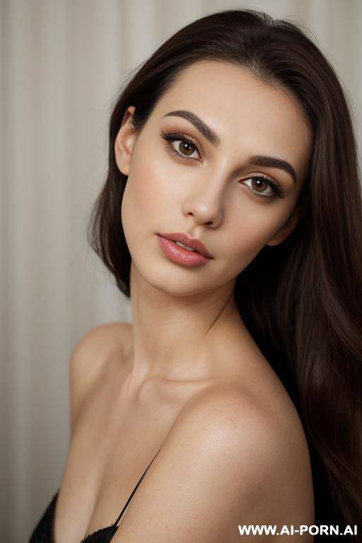 gorgeous face, big brown eyes, brunette, big lips, round face, snub nose, slovan - #main