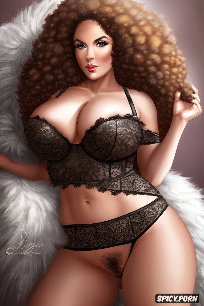teddy bear, beautiful face, covered in fur, messy hair, long human hair - #main