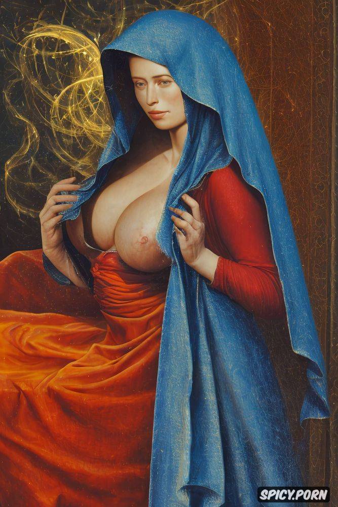 blue coat, innocent face, transparent veil, holiness, holy virgin mary - #main
