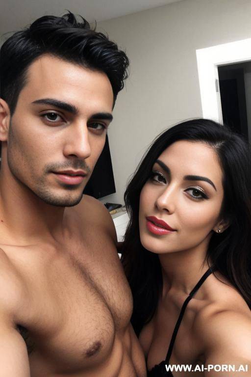 woman and male selfie - #main