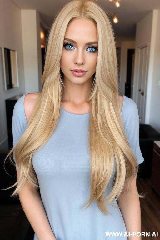 long blonde hair, blue eyes - #main