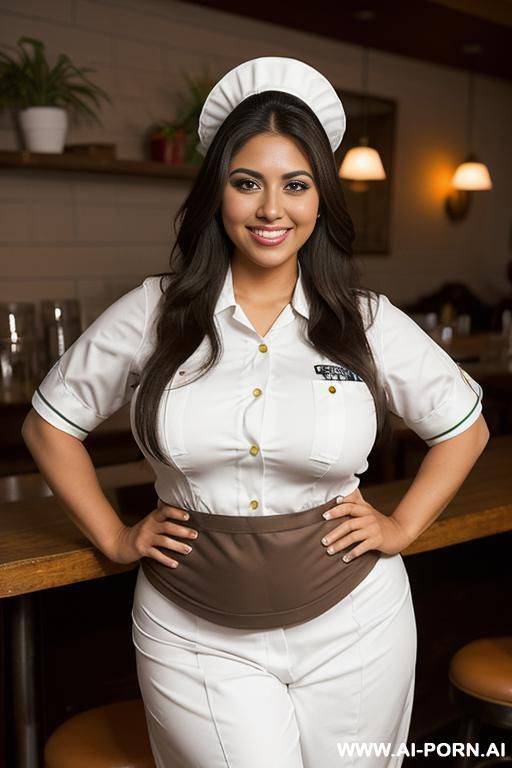 waitress, supermodel, mexican, big eyes, long hair, wide hips, goofy, very tan, hipster, extra thicc - #main