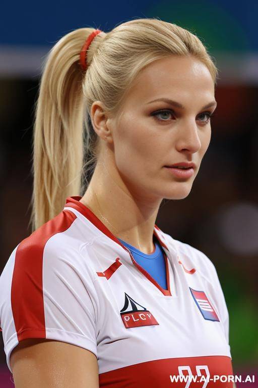 czech olympic volleyball player blonde ponytail - #main