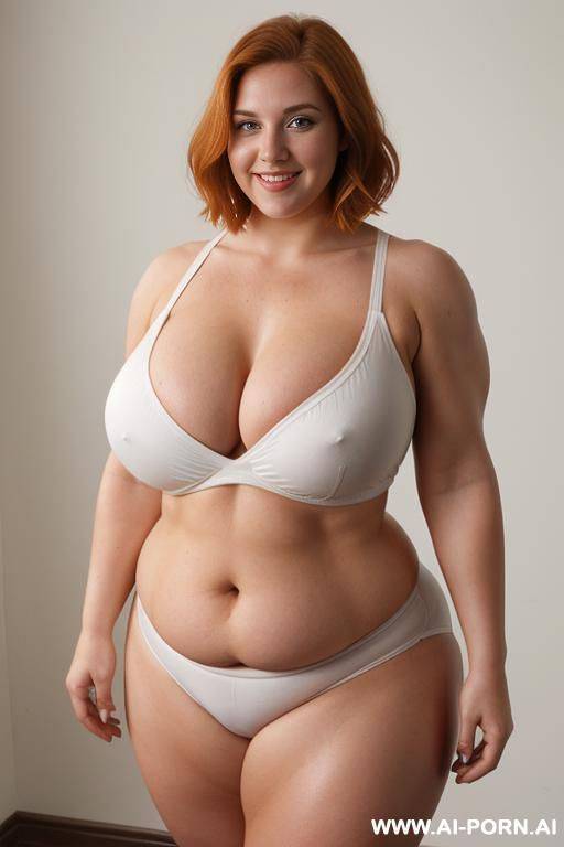 (((muscles))) (short hair) (((thick arms))) (((deep cleavage))) (((white skin))) (((enormous fat body))) - #main