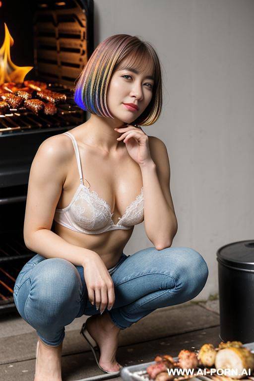 high quality, super realistic, extremely white skin, woman idol group, she face kpop, she like im-yoo-na, spring seaman, nude style, - #main