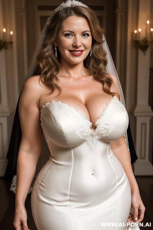 (((wide hips))) rounded, ((hourglass)) body, narrow waist, natural beauty, nice smile, eye contact, curly long hair, tight belly, lipstick. - #main