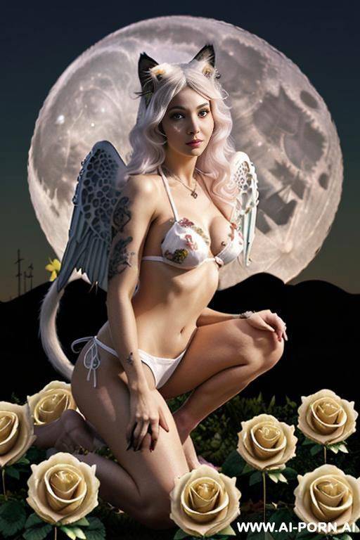 body size, extra breasts, big ass, face made of porcelain painted in gzhel style - #main