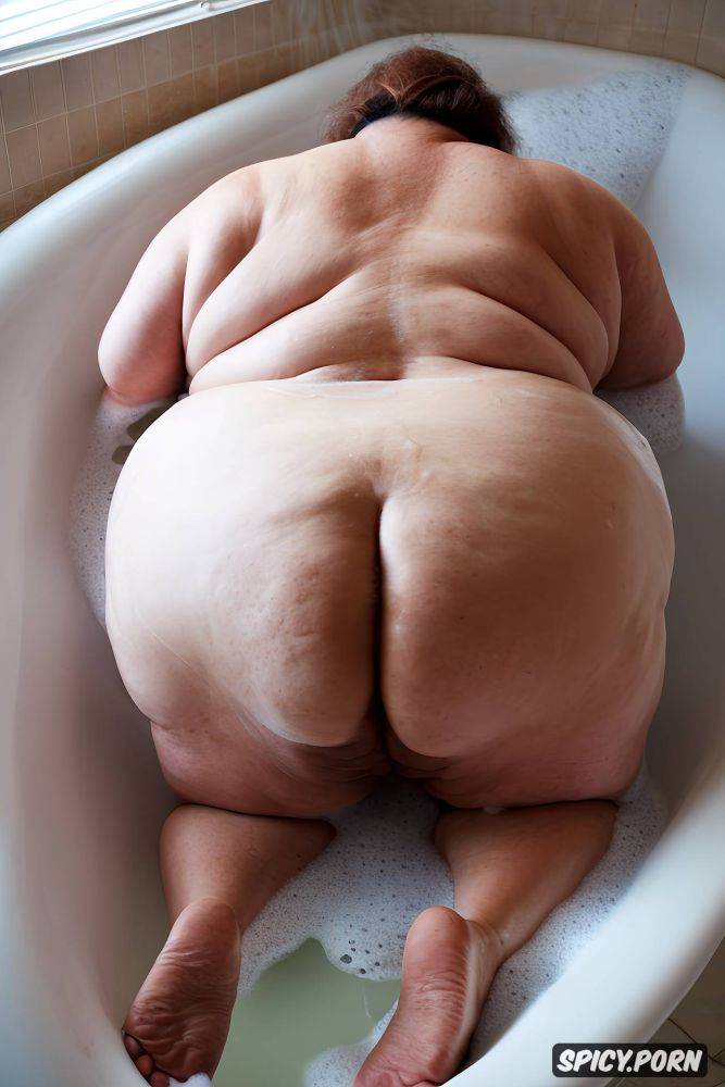 sixty of age, masterpiece, hyperrealistic, naked, ssbbw, wide hips - #main
