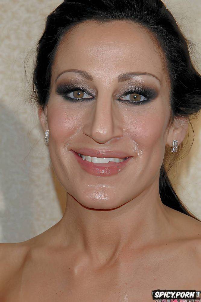 face closeup, sarah jessica parker, slut makeup, sperm dripping - #main