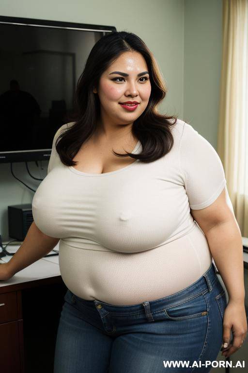 mexican, supermodel, big forehead, wide hips, tight shirt - #main