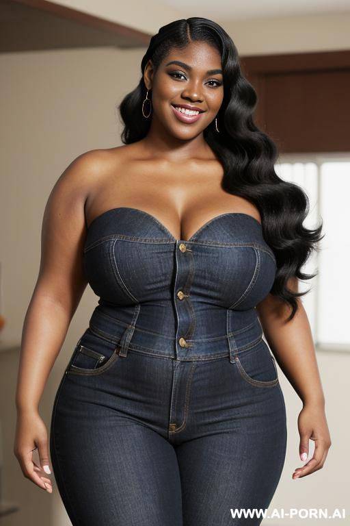 supermodel, black woman, wide hips, ditzy, long hair - #main