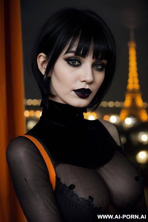 (black gothic make-up) ((((black lipstick)))) - #main