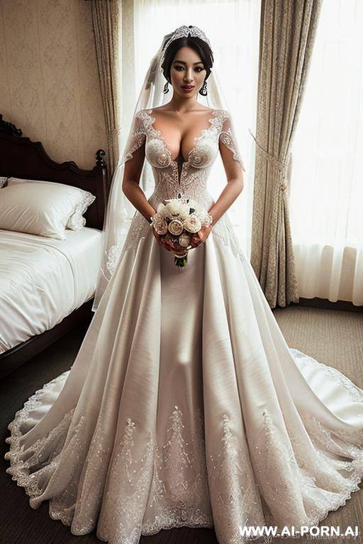 three chinese womans with huge breasts, wearing wedding dresses, breasts exposed, ejaculation, very beautiful faces, delicate faces, penis inserted into vagina, orgasm - #main