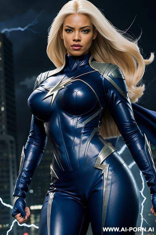 x-men, storm, wide hips. she is using her lightning super-power. - #main