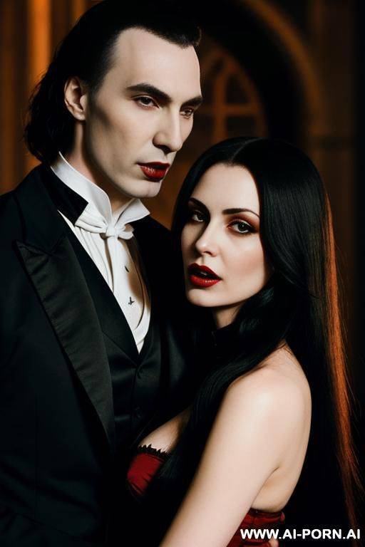 count dracula bites a woman on the neck - #main