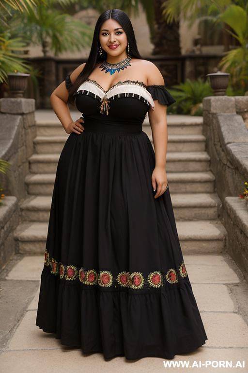 mexican, model, tan, traditional, big eyes, wide hips, long skirt, extra thicc - #main