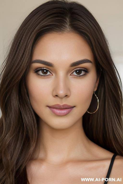 she has medium-length, slightly wavy brown hair that falls loosely over her shoulders. her eyes are almond-shaped and of a m hazelnut brown that glows friendly. the skin is light with a soft, - #main