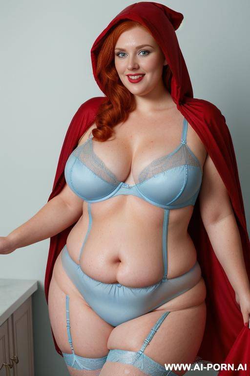 half-length photo, half body close up, as a set in the laundry area, a ((very obese)) fat chubby fat thick and bbw redhead british, she is washing clothes and is soaked in foamy water. - #main