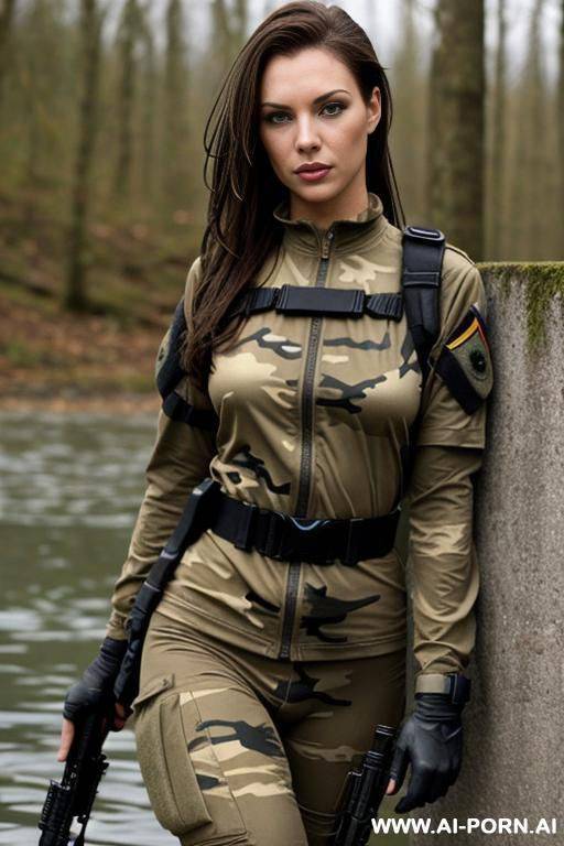 soldier camouflage, wet, pussy - #main