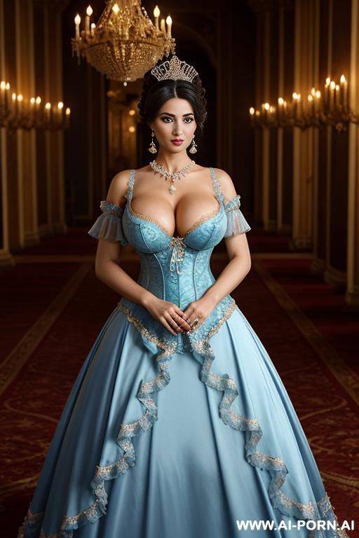gorgeous and sexy princess, gigantic tits, elegant beauty, tan skin, full body view, middle eastern princess, - #main