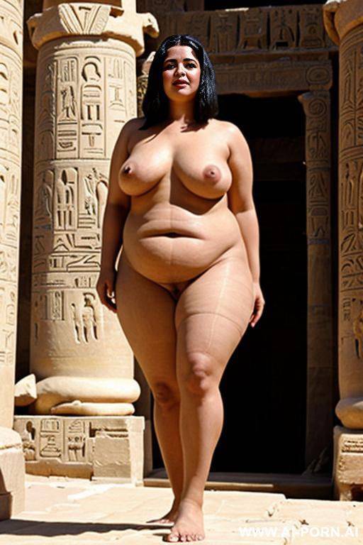 ancient egyptian chubby naked female temple servant dances and shows her shaved vagina - #main