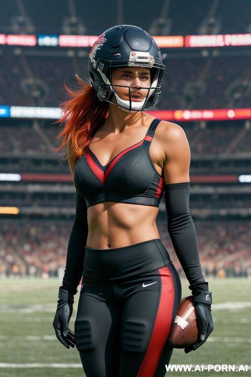 sexy woman wearing extremely tight fishnet leggings, a bikini bra, and a short wraparound skirt. - #main