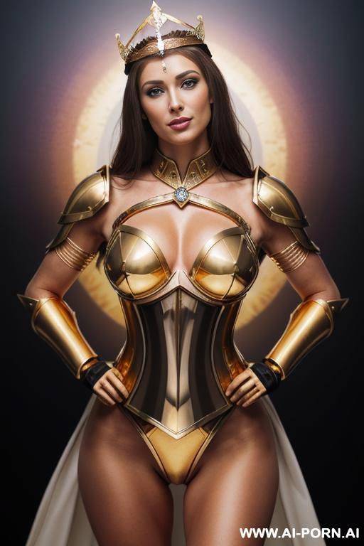 (greate goddess athena) ((frontal view)) ((superbeautiful mature milf)) (((hour-glass figure))), ((soft tanned skin)), (hairy neat pussy), ((fit)), ((no body fat)), (perfect huge firm boobs), (erect - #main