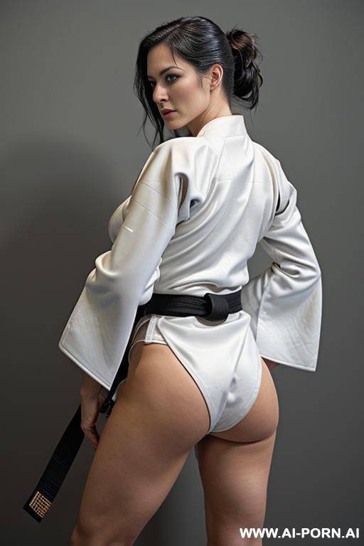 hyperrealism painting: very beautiful sexy orgazm face, totally nude body. white skin. very sexy pose. art. woman bending over and showing off ass - #main