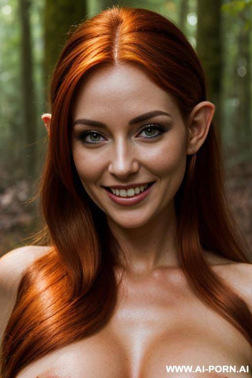 hot naked elf in a forest - #main