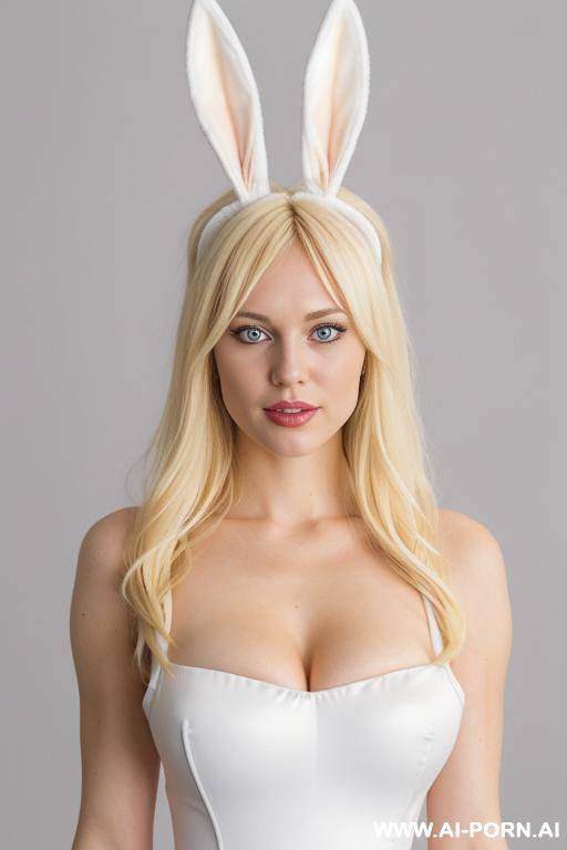 bunny woman, bunny, white rabbit, bunny eart, bunnywoman, white hairy brest, nordic expression - #main