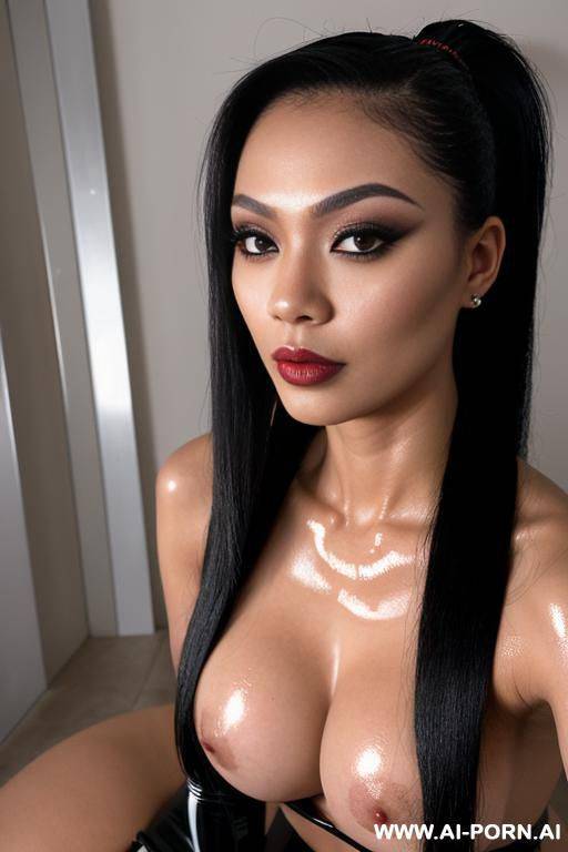 ((top model filipina submissive cum lover)), (perfect bimbo body, slutty makeup, huge fake tits), (completely naked, lready for sex), (submissive, aroused face), (eye contact, pov sex), (group sex - #main