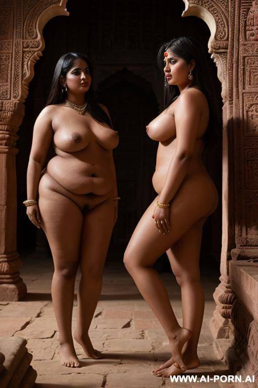 two medieval indian chubby full naked female temple servants masturbating - #main