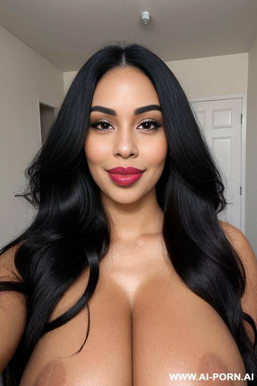 british white african mixed race, massive heavy boobs, ((big lips)), ((large lips)), ((plump lips)), long voluminous wavy hair - #main