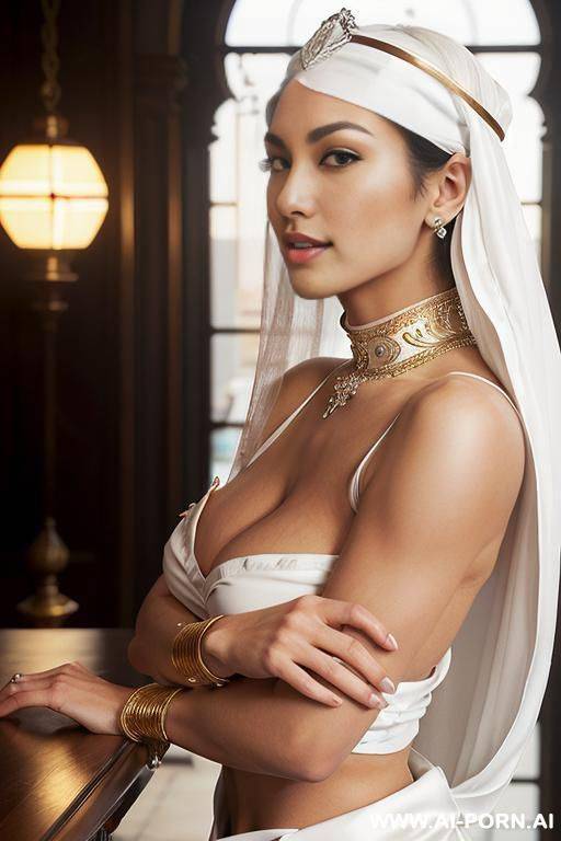 massive boobs, fit woman, pretty face model gorgeous hot seductive, tattoos, ((d cup teardrop boobs)), (eye contact), choker, long hair, (((supermodel))) high cheekbones, strong jawline, soft alluring - #main