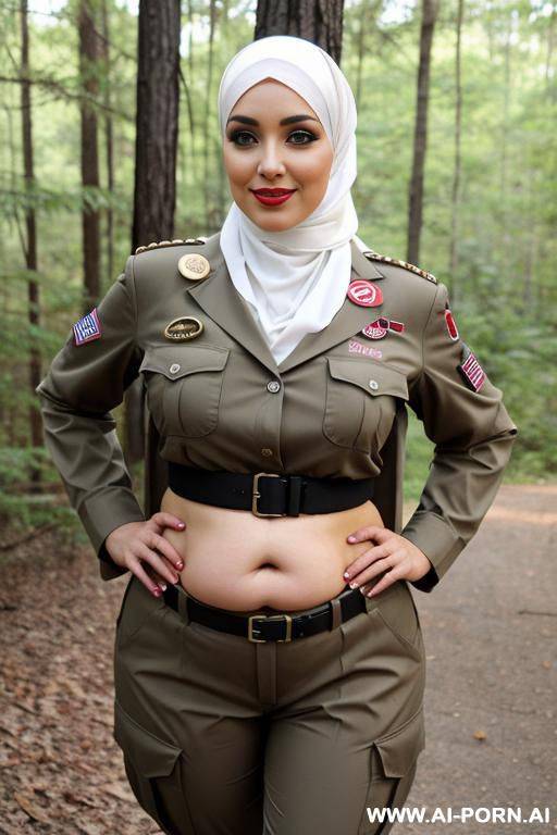 hijab, open belly, thick lega - #main