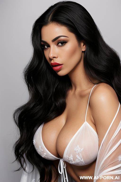 white african black mixed race, ((big lips, large lips, huge lips)), massive huge gigantic boobs, ((big lips, large lips, huge lips)), long voluminous wavy hair, ((big lips, large lips, huge lips)) - #main