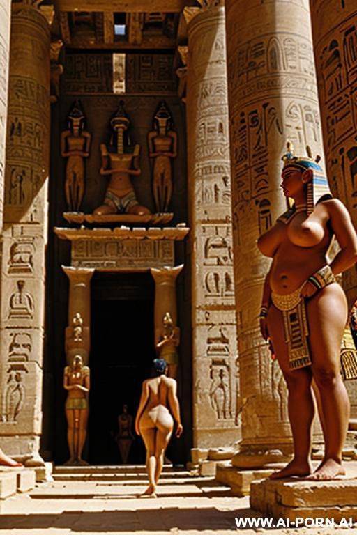 ancient chubby full naked female runaway temple servant is catched by a ancient egyptian naked male guard and brought into an ancient egyptian temple - #main