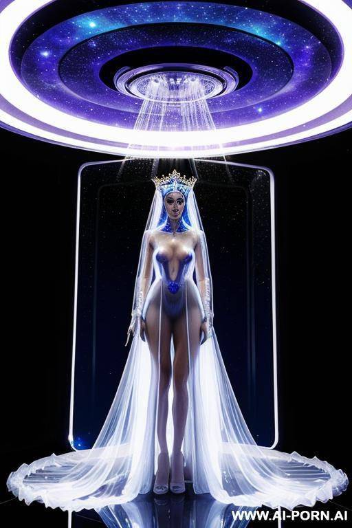 (extraterrestrial princess) (transparent royal gown) (inside space ship) - #main