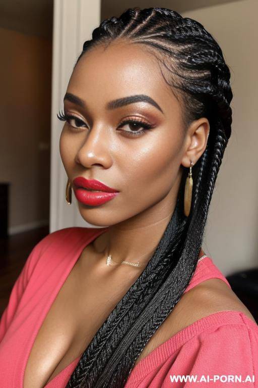 box braids, pretty, beautiful, gorgeous, perfect, model, influencer, african american, rose lips - #main