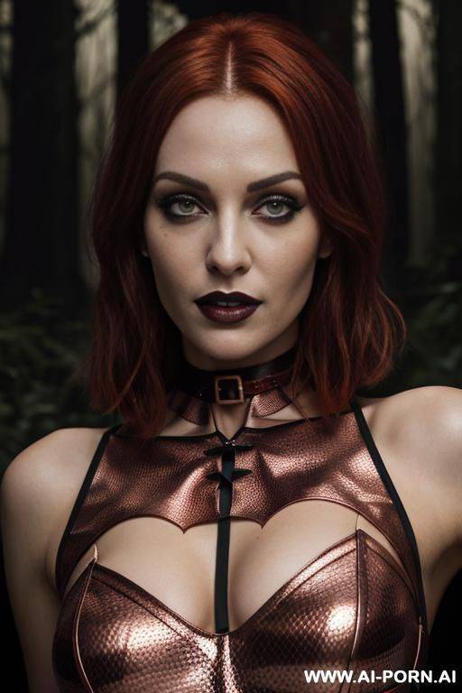 confident lady vampire, badass, vampire teeth, seductive wide smile, deep forests old ruins, (hypnotic glow art, uv reactive), magic silver eyes, sleeveless, natural ashen skin, high contrast shades, - #main