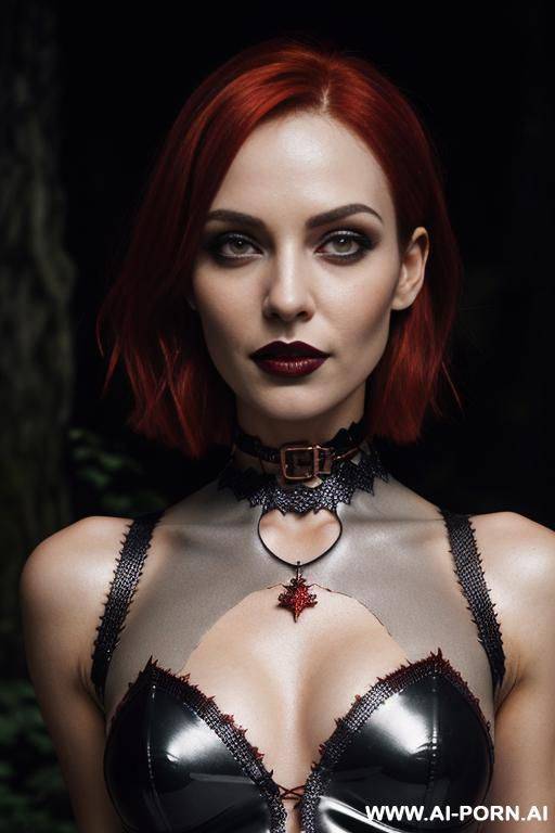 confident lady vampire, scary badass, vampire teeth, seductive wide smile, deep forests old ruins, (hypnotic glow art, uv reactive), magic silver eyes, sleeveless, natural ashen skin, high contrast - #main