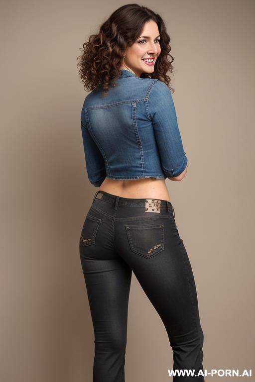 black jeans from behind low rise back dimple - #main