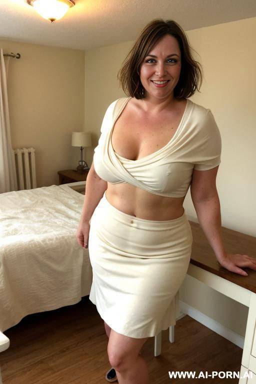 chin-length blunt-bob, beautiful chubby face, pert bum - #main