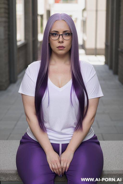 long light purple hair, glasses - #main