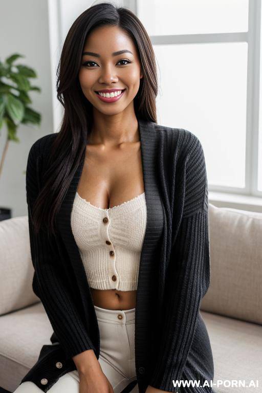 beautiful asian-black woman, looking at viewer - #main
