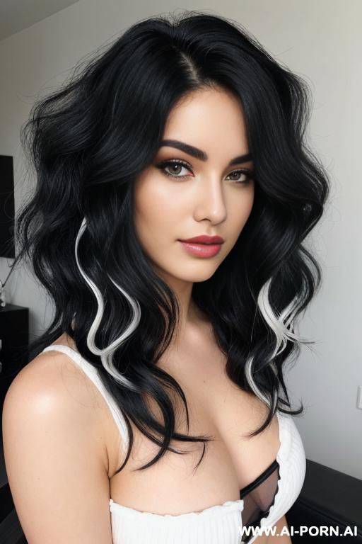 (black and white hair) - #main