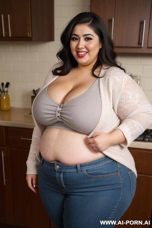 latina, bimbo, pear shaped, drinking milkshake, diner, very thicc, extra pudgy, torta gordita, clothed, chicana makeup, fully clothed - #main